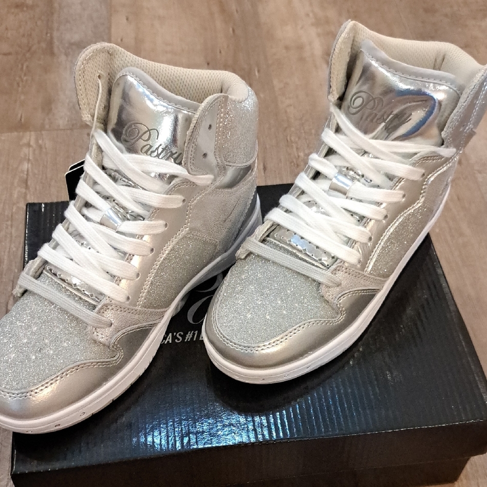 Pastry Silver Glitter High-Top Sneakers - Picture 6 of 9